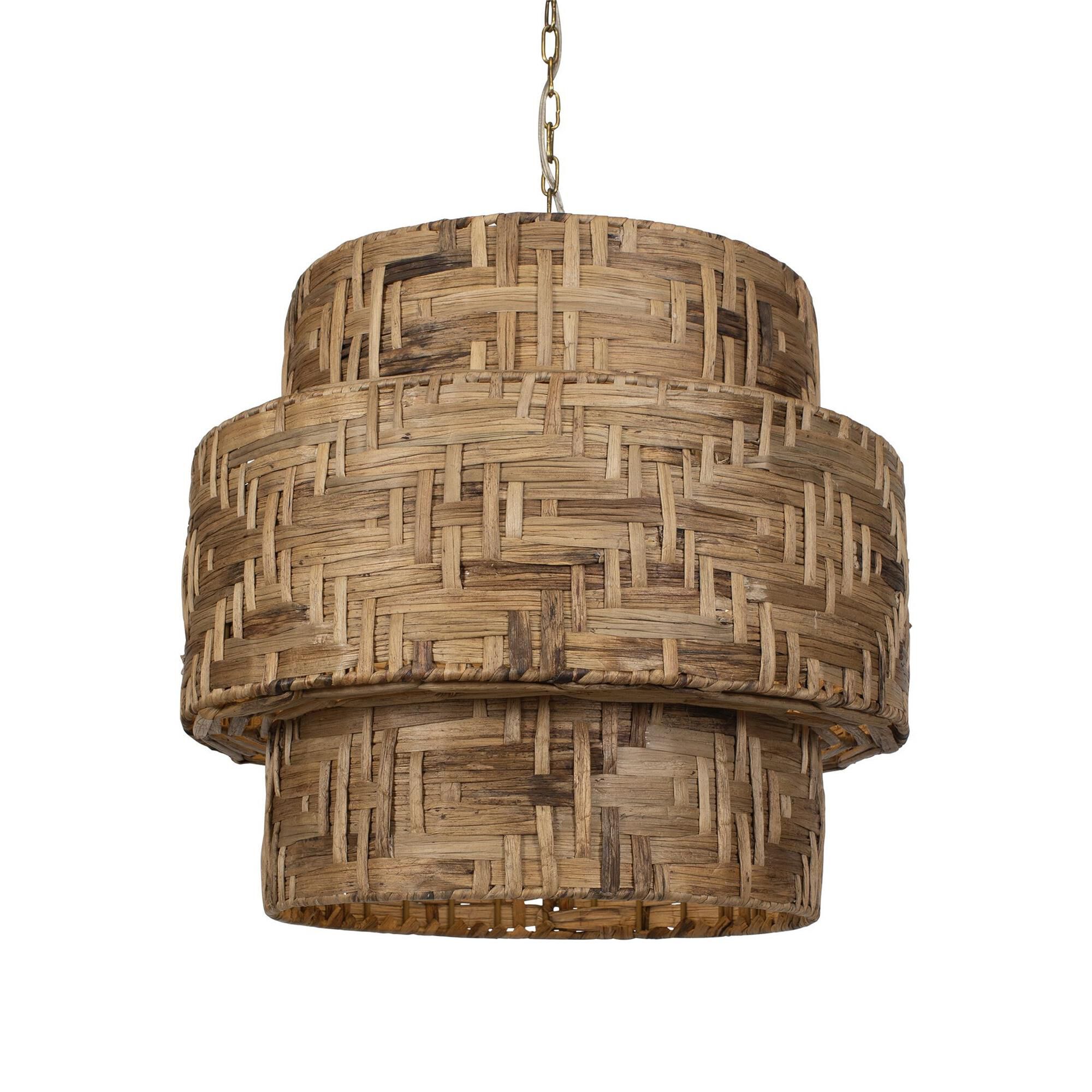 Revelation Design Water Hyacinth 24 Inch Chandelier