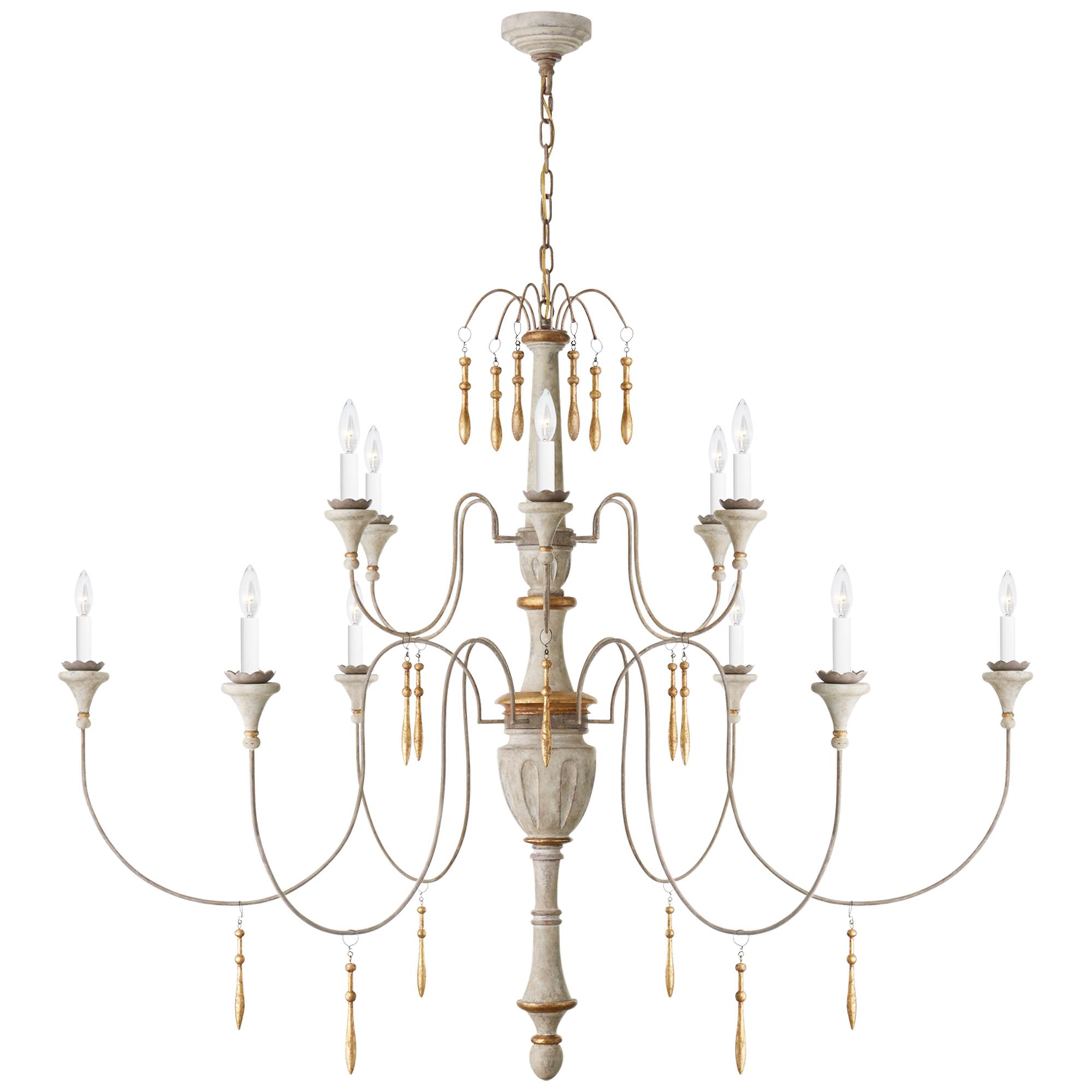 Julie Neill Fortuna 58 Inch 12 Light Chandelier
