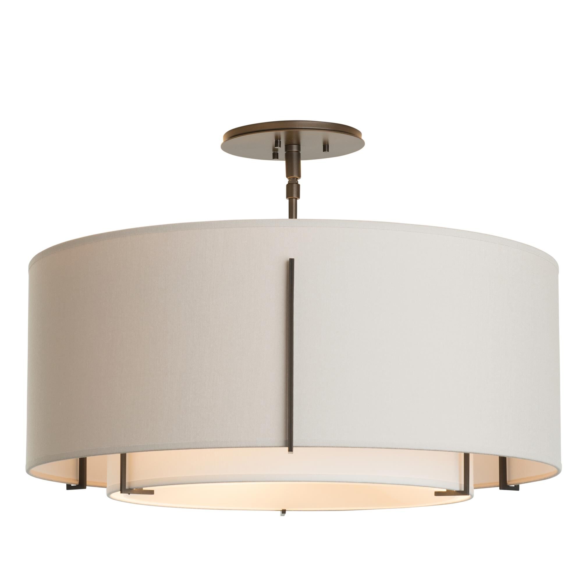 Exos 22 Inch 3 Light Semi Flush Mount