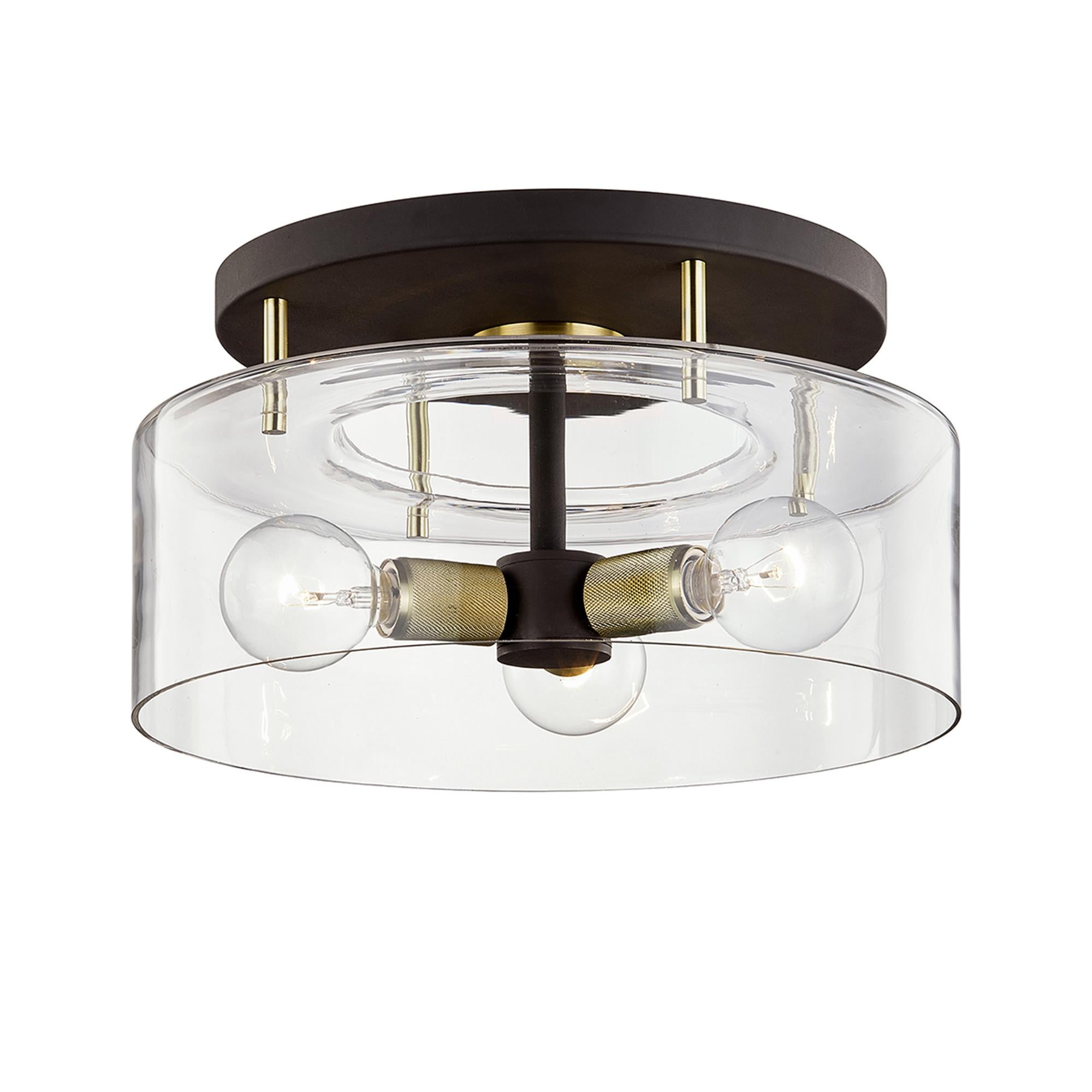 Bergamot Station 17 Inch Semi Flush Mount