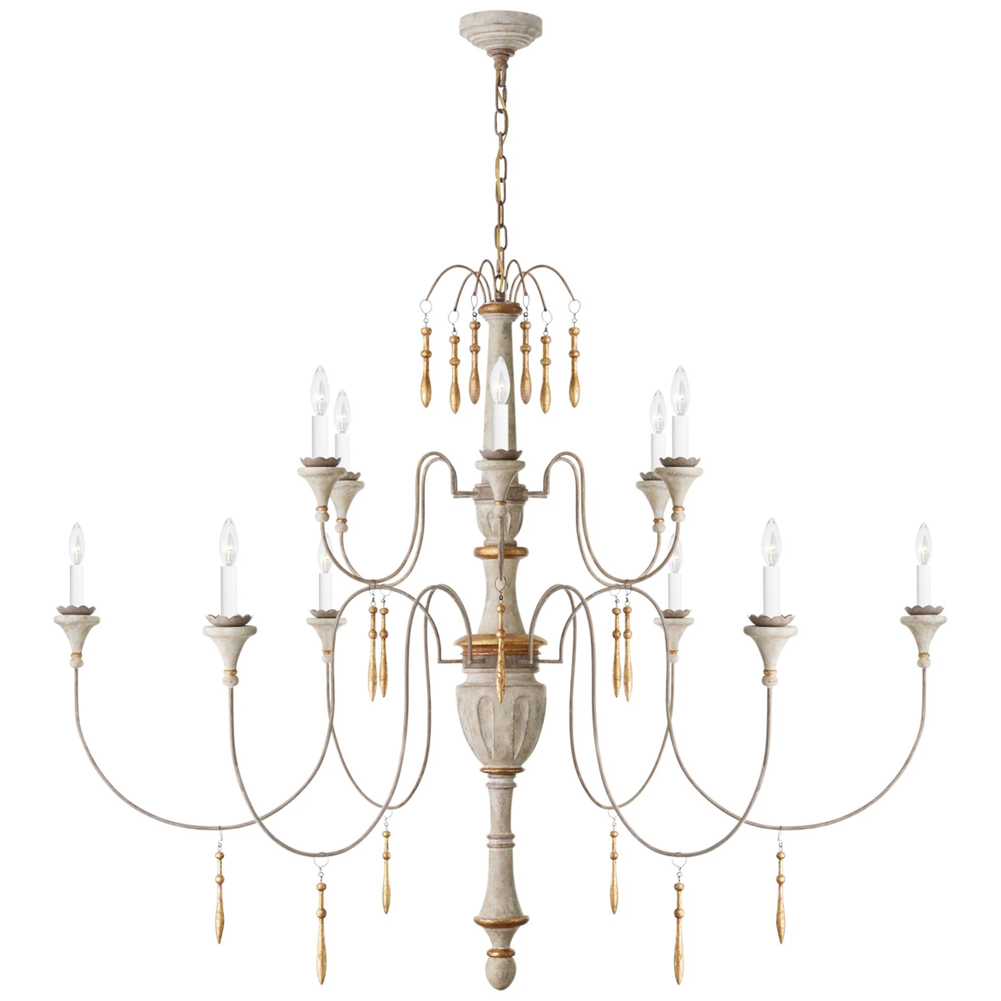 Julie Neill Fortuna 58 Inch 12 Light Chandelier